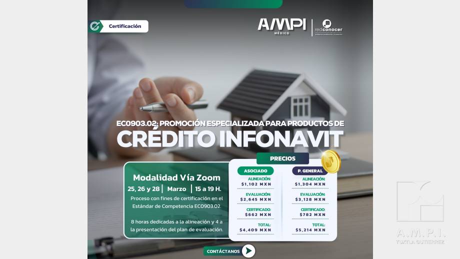 Certificación INFONAVIT - AMPI Tuxtla