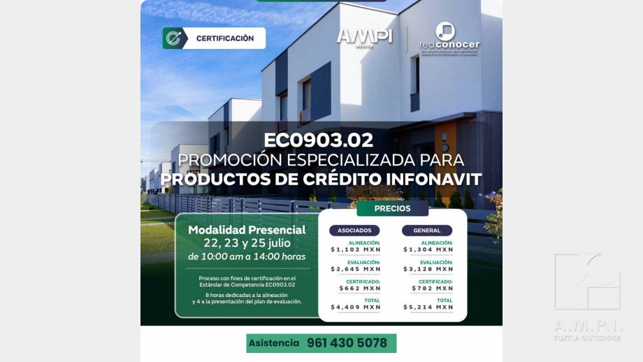 EC0903.02 Promoción Especializada para Productos de Crédito INFONAVIT - AMPI Tuxtla
